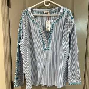 Brand New with Tags!  Vineyard Vines V neck blouse.